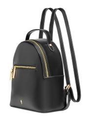 Small black women's backpack TOREC-1128-99(W26), diagonal product view on a white background.