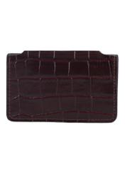 Small burgundy leather women's wallet PORES-0890B-4D(Z26), product view from the back on a white background.