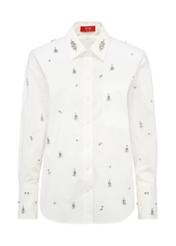 Women's shirt with crystal decorations KOSDT-0162-12(Z24)