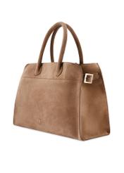 Beige suede handbag TORES-1191-1B(W26)