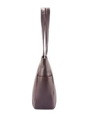 Brown leather women's shopper bag TORES-1255-1I(W26)