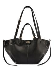 Black women's shoulder bag TOREC-1231-99(W26), front product view on white background.
