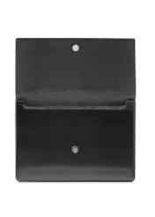 Men's black leather briefcase TORMS-0468-99(Z25), product view with open flap on white background.