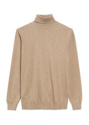 Camel men's turtleneck sweater SWEMT-0095B-24(Z25), front product view on white background.