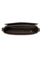 Small brown women's handbag TOREC-1264-1I(Z26) - product view from above, on a white background.