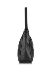 Black leather women's hobo handbag TORES-0937-99(Z24)-03