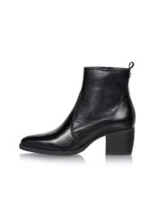 Women's leather high-heeled ankle boots BUTYD-1005A-99(Z25), side view of the product on a white background.