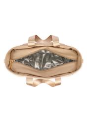 Beige lunchbox bag TOREN-0346-1A(W26) - product view from above, on white background.