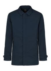 Navy blue men's jacket with collar KURMT-0332-69(W24)-04