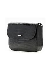 Black croco women's handbag TOREC-1262-9G(Z26), diagonal product view on a white background.