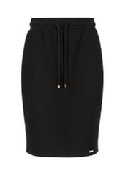 Black pencil skirt with ties SPCDT-0059-99(W23)-04