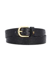 Black women's leather belt PASDS-0333-9P(Z26), front view of the product on a white background.