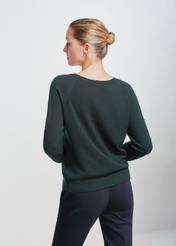 Dark green women's sweater SWEDT-0211-54(Z24)-02