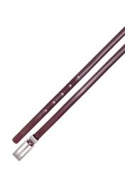 Thin burgundy leather women's belt PASDS-0150C-49(Z25), top view of the product on a white background.
