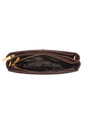 Burgundy croco women's handbag TORES-1159E-49(Z25), product view from the inside on a white background.