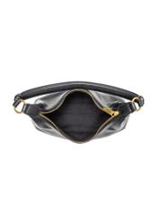 Black women's handbag TOREC-1082-99(Z25), view of the inside of the product on a white background.