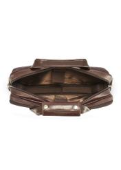 Brown leather men's bag TORMS-0483-89(Z25), product view from the inside on a white background.