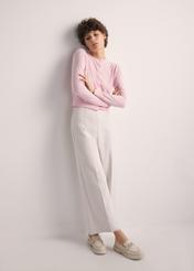 Women's woolen cardigan KARDT-0057-34(Z25), product photo from the front on a model, the entire silhouette is visible.