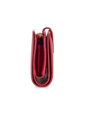 Medium red leather women's wallet PORES-0896G-42(Z25), side product view on white background.