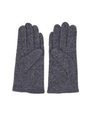 Graphite woolen women's gloves REKDT-0027A-9D(Z26) - product view from above, on a white background.