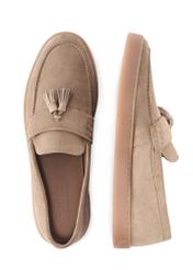 Men's cool beige moccasins BUTYM-0531-1K(W26), top view of the product on a white background.
