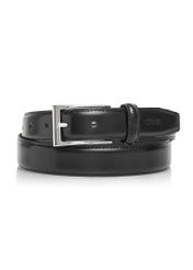 Black leather men's belt PASMS-0244-99(Z24)