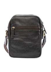 Men's dark brown leather pouch TORMS-0501-1I(W26) - rear view of the product, on a white background.