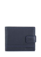 Men's navy blue leather wallet PORMS-0011-69(W24)-01