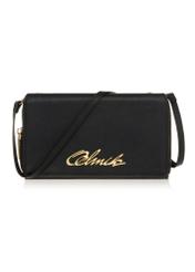 Large black women's wallet with strap POREC-0324-99(W23)-01