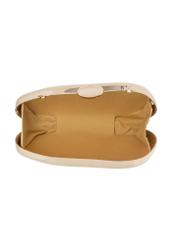 Gold oval small women's handbag TOREC-1211-2X(W26) - product view from above, on a white background.