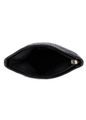 Black women's handbag with chain TOREC-1335-9F(Z26), product view from the inside on a white background.