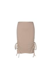 Beige ribbed skirt SPCDT-0024-31(W19)-01