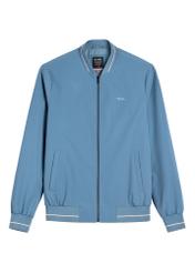 Men's blue nylon jacket KURMT-0416-7C(W26), front product view on white background.