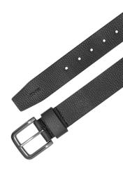 Black men's belt made of genuine leather PASMS-0260-99(Z24)-03