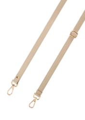 Beige leather women's handbag TORES-0911F-1B(W26) - close-up detail, on white background.