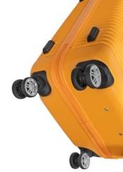Large suitcase on wheels WALAB-0040-3A-28(W26), view of the product wheels on a white background.