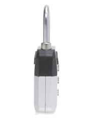 Silver TSA combination padlock AW-015-0004-92(W25), side view of the product on a white background.