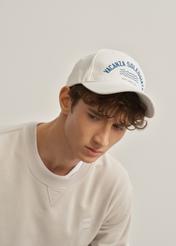 White baseball cap with print CZALT-0005-12(W23)-04