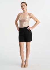 Beige sequined T-shirt BLUDT-0189-82(W25)-02