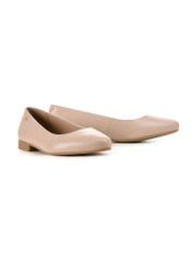 Beige leather women's ballet flats BUTYD-1049B-1B(W26)