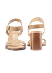 Beige women's leather sandals BUTYD-1178-1B(W26)