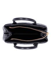 Quilted black women's handbag TOREC-1312-99(Z26), product view from above on a white background.