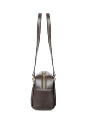 Dark brown shoulder bag TOREC-1233-1I(W26), side product view on white background.