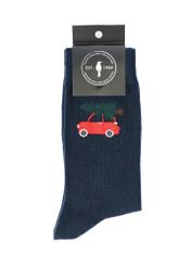Men's long socks with pattern SKAMT-0198-69(Z25), product view with packaging on white background.