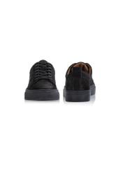 Black leather men's sneakers BUTYM-0430-99(W24)-03