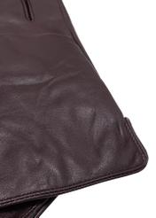 Men's brown leather gloves REKMS-0009A-90(Z25), close-up of the product detail on a white background.