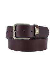 Men's brown leather belt PASMS-0273-1I(Z26)