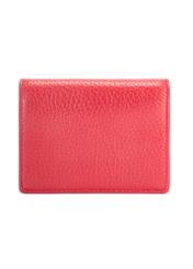 Red leather women's wallet PORES-0944G-42(Z25), product view from the back on a white background.