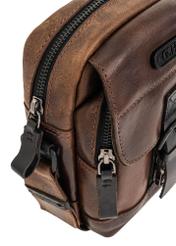 Brown leather men's bag with flap TORMS-0105B-79(Z24)-07