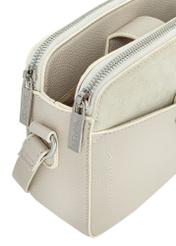 Cream three-compartment women's handbag TOREC-0830A-12(W25)-06